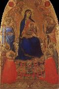 Ambrogio Lorenzetti Madonna and Child Enthroned with Angels and Saints oil painting